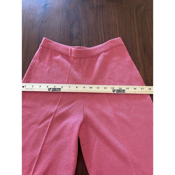 J.S.S collection knitwear pants P pink wool stretch U.S.A suit s classic 28" - Picture 3 of 4